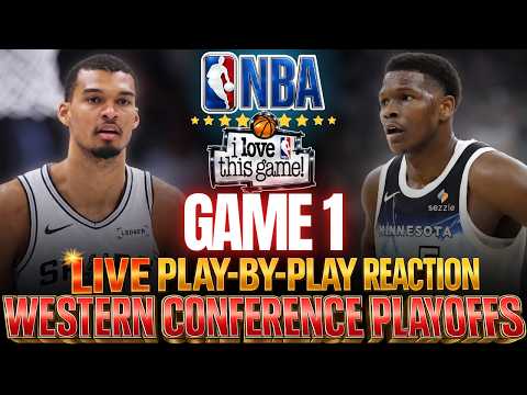 ?SPURS VS WOLVES │ SEMIS GAME 1 - 2026 NBA PLAYOFFS  Basketball Play-By-Play Reaction & Scoreboard thumbnail