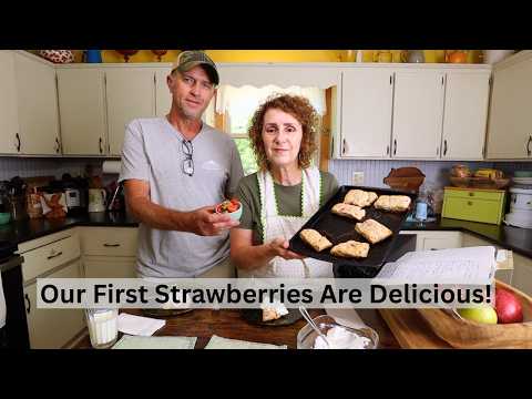 We FINALLY Grew Strawberries || Strawberry Shortcake Scones from our Garden thumbnail