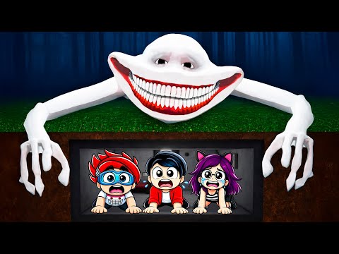 Construimos un BUNKER SEGURO para PROTEGERNOS de los MONSTRUOS con MI FAMILIA en Roblox thumbnail