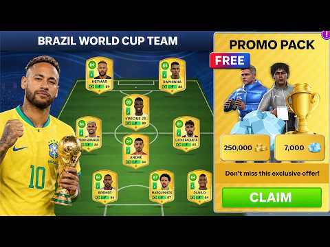 Spending 250,000 Coins on Brazil World Cup Team in DLS 26! | Chapter 1 thumbnail