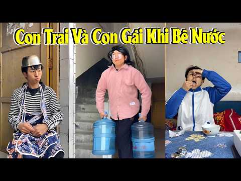 ? Con Trai Và Con Gái Khi Bê Nước ?? thumbnail