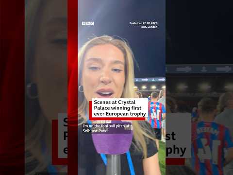 Scenes at Crystal Palace winning first ever European trophy. #BBCNews thumbnail