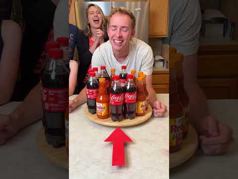 Spinning Bottles Roulette! #game #family #challenge #cocacola thumbnail