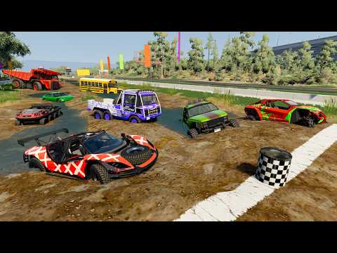 Drag Racing Random Cars in Deep Mud Pit thumbnail