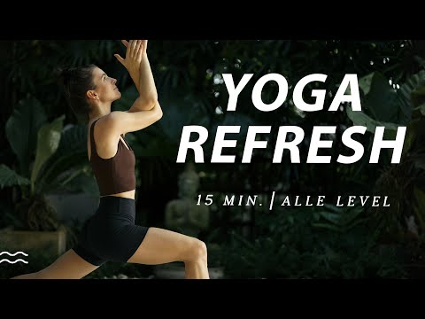 15 Min. Yoga Routine für alle Level | Rücken kräftigen und Schultern lockern | Yoga Refresh thumbnail