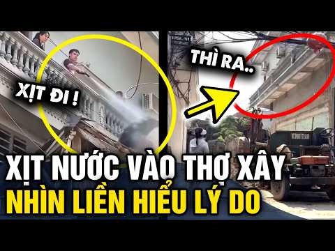 Hàng xóm XỊT VÒI NƯỚC thẳng vào thợ xây nhà, nhìn góc quay xa liền HIỂU LÝ DO | Tin 3 Phút thumbnail