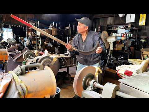 SAKE loving Grandpa Blacksmith makes 1000 Knives by Himself thumbnail