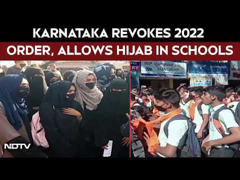 Karnataka Hijab News | Karnataka Revokes 2022 Order, Allows Hijab, Sacred Thread In Schools thumbnail