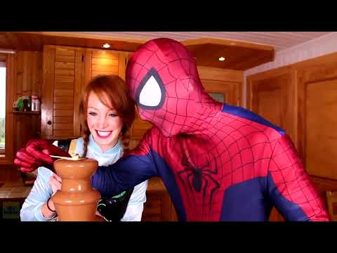 Frozen Elsa & Anna LIPSTICK CHALLENGE! w  Spiderman Joker Maleficent Candy Villains! Super thumbnail
