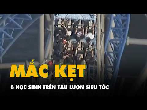 Tàu lượn siêu tốc Mỹ dừng đột ngột, 8 học sinh mắc kẹt ở độ cao 30m thumbnail