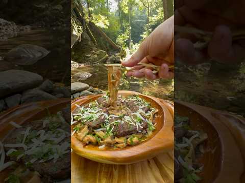 Doğal Taş Üzerinde Etli El Yapımı Makarna 🍝 / Cooking natural handmade meat pasta thumbnail
