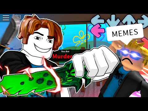 ROBLOX Murder Mystery 2 MURDERER Funny Moments (MEMES) thumbnail