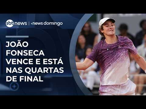 João Fonseca vence Ruud e avança em Roland Garros | #NewsDomingo thumbnail