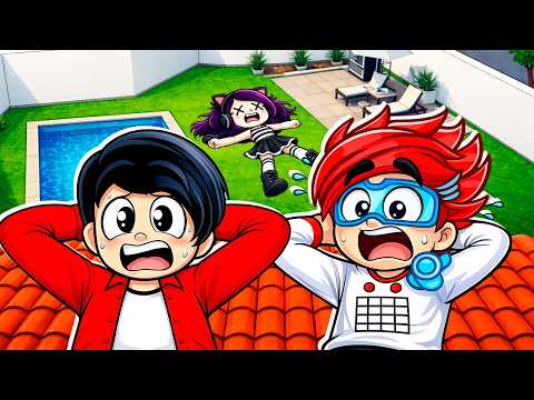 24 HORAS en EL TECHO DE NUESTRA CASA en BROOKHAVEN ROBLOX | Karim Juega thumbnail