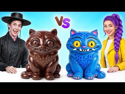 Desafío De Comida Real vs. De Comida Chocolate con Las Guerreras KPop Multi DO Challenge thumbnail