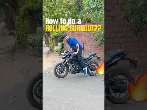 How to do a ROLLING BURNOUT? by Faraz Stunt Rider #farazstuntrider #superbikes #bikers #bikes #bike thumbnail