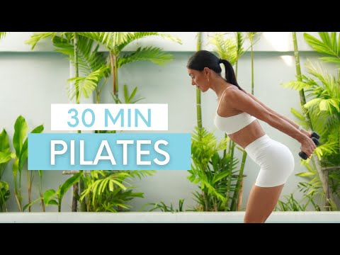 30 MIN FULL BODY WORKOUT || Power Pilates With Weights (Intermediate) thumbnail
