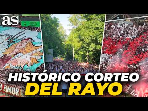 ESPECTACULAR CORTEO AFICIÓN RAYO VALLECANO, el MAYOR DE SU HISTORIA para la FINAL CONFERENCE LEIPZIG thumbnail