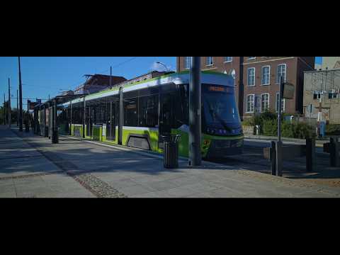 Poland, Olsztyn, tram 5 ride from Hala Urania to Wysoka Brama thumbnail