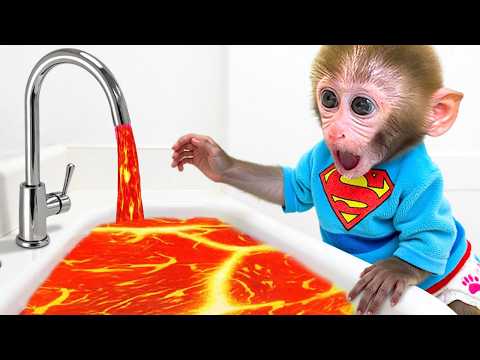 Monkey Baby Bon Bon and the Little Duckling Team Up to Save a Giant Watermelon from Lava. thumbnail