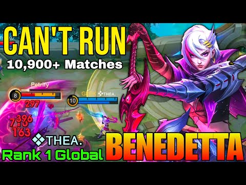 You Can't Escape Me! Benedetta 10,900+ Matches - Top 1 Global Benedetta by ❖ᴛʜᴇᴀ. - Mobile Legends thumbnail