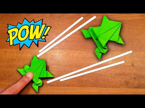 Origami JUMPING Paper Frog | EASY Tutorial thumbnail