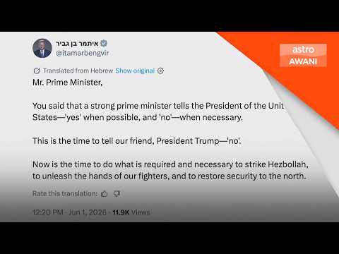 Menteri Israel gesa tolak Trump, terus serang Hezbollah thumbnail