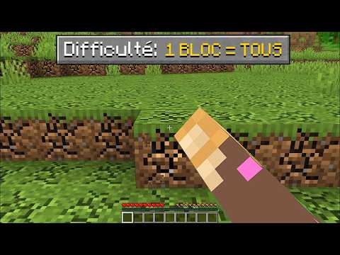 Finir Minecraft mais quand je CASSE UN BLOC TOUT SE CASSE.. thumbnail