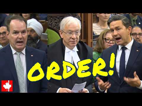 Liberals LOSE IT and the Speaker yells 'ORDER' as Poilievre hammers Carney over economic recession thumbnail