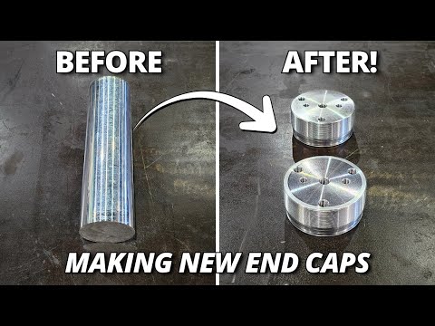 Machining New End Caps for the CAT 24M Grader Accumulators! Part 2 thumbnail