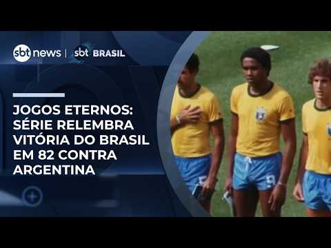 Jogos Eternos: Série relembra vitória do Brasil por 3x1 sobre a Argentina na Copa de 82 | #SBTBrasil thumbnail