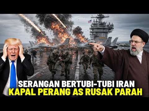 TRUMP MENYERAH, KAPAL AS MEMBARA DIHUJANI RUDAL!? Serangan Bertubi-Tubi Iran Hancurkan Armada AS thumbnail