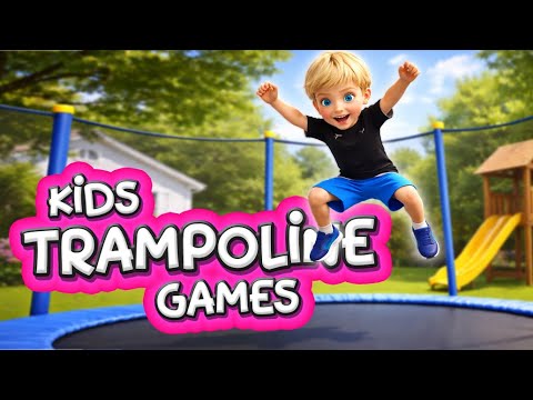 EPIC Trampoline Tricks & Games with my Kids!  ??‍♀️ thumbnail