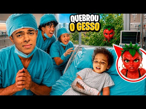 A MORANGUETE QUEBROU O GESSO DO BRAÇO DO ENZO!!😰😱🤕 *Estevão levou ele para o hospital  thumbnail
