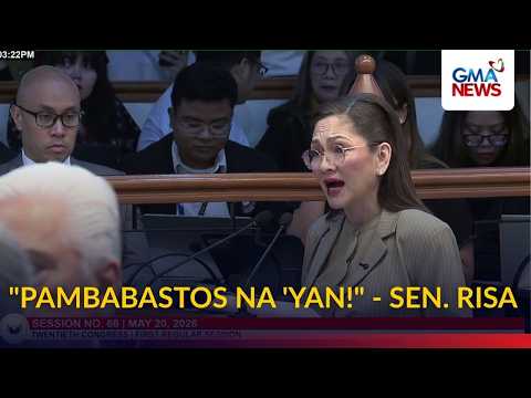 "Pambabastos na 'yan!" - Sen. Risa sa nangyaring paggamit ng baril sa loob ng Senado | GMA News thumbnail