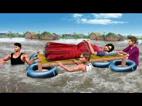 Floods Rescue Heavy Rains Indian Jugad Flood Ambulance Hindi Kahani Hindi Moral Stories Comedy Video thumbnail