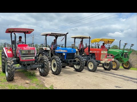 Tractors Power Test in Mud | Swaraj 855 Fe | New Holland 3630 | John Deere | Mahindra Arjun NOVO 605 thumbnail