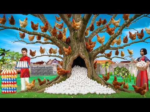 Chicken Farming Murgi Ka Ped Magical Chicken Tree Hindi Kahani Hindi Moral Stories New Comedy Video thumbnail