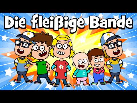 ♪ ♪ Kinderlied - Teamwork | Die fleißige Bande - Hurra Kinderlieder - Helfen und Zusammenarbeiten thumbnail
