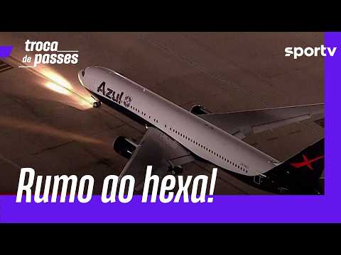SELEÇÃO BRASILEIRA DECOLA RUMO AOS ESTADOS UNIDOS PARA A COPA DO MUNDO | TROCA DE PASSES | sportv thumbnail