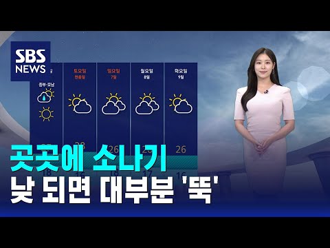 [날씨] 곳곳에 소나기..낮 되면 대부분 '뚝' / SBS thumbnail