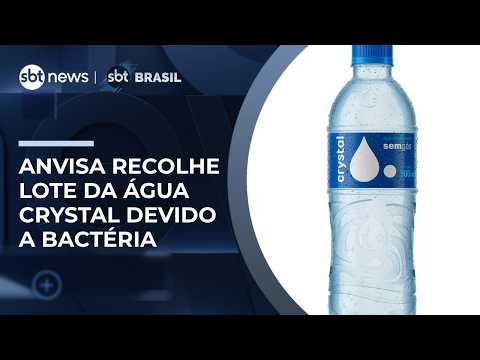 Anvisa manda recolher lote da água Crystal devido a contaminação por bactéria  | #SBTBrasil thumbnail