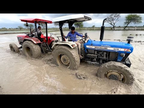 Tochan in Mud New Holland 3630 TX Special Edition VS Mahindra Arjun NOVO 605 Di thumbnail