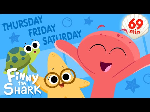 Days Of The Week + More | Songs and Episodes for Kids | Finny The Shark thumbnail