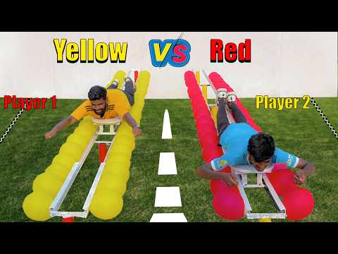 Its Blue vs Yellow ! Who's playing it smarter in the ultimate obstacle race ? thumbnail