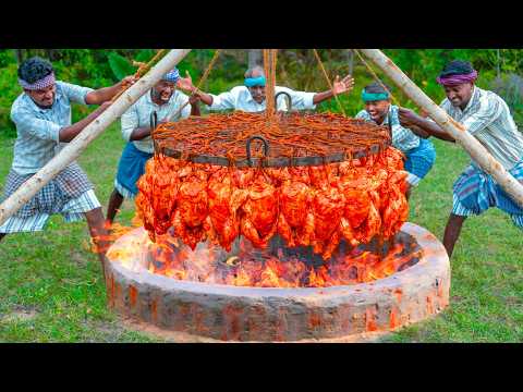 CHICKEN MANDI BIRYANI | Underground Arabian Traditional Recipe Cooking in Village | Kuzhi Mandi thumbnail