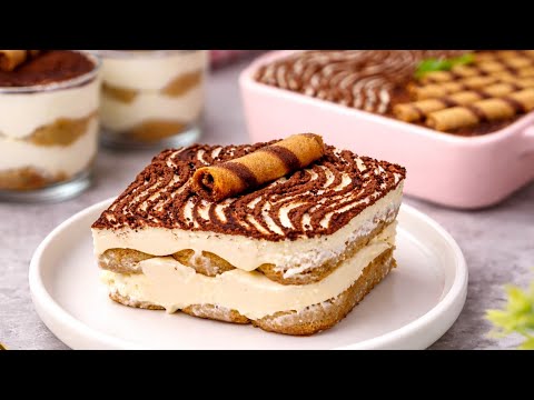 ওভেন ছাড়া এগলেস তিরামিসু (Eid Special) | Easy Eggless No Bake Tiramisu | Italian Dessert thumbnail