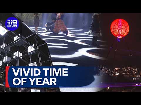 Lights on tonight for the biggest ever Vivid Sydney | 9 News Australia thumbnail