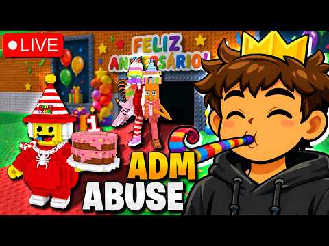 EVENTO DE ANIVERSARIO ? ADM ABUSE, 30X LUCKY E NOVOS BRAINROTS - ROUBE UM BRAINROT AO VIVO #roblox thumbnail