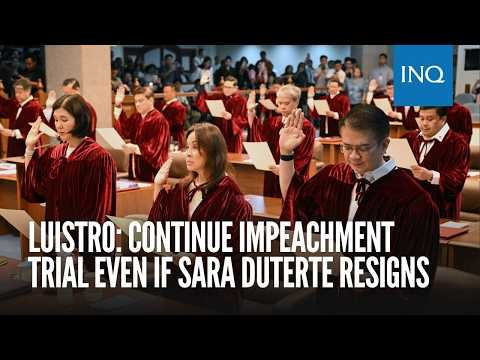 Luistro: Continue impeachment trial even if Sara Duterte resigns thumbnail